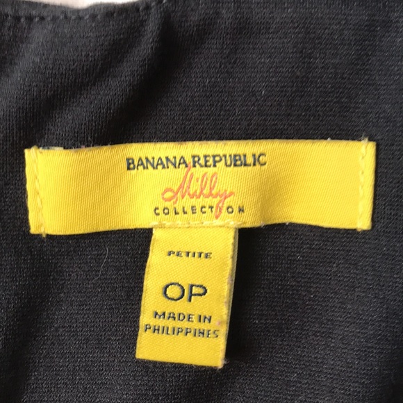 Banana Republic Milly petite black knit wide strap knit skater dress EUC - Picture 2 of 5